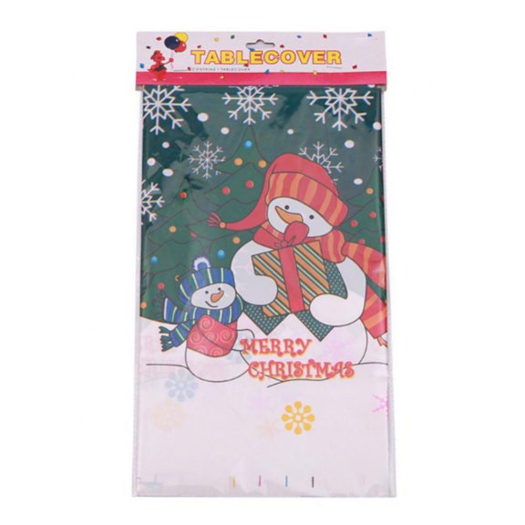 Christmas Rectangle Table Cloth – Washable Water Resistance Holiday Microfiber Tablecloth - for Banquet Party Kitchen Dining Room