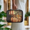thumbnail image 4 of FKELYI Grunge American Flag Elk Deer Cross Print Bible Cover for Women Men Faux Leather Book Cover with Handle Zippered Bible Case Church Bible Bag for Prayer Outdoor Study, 4 of 6