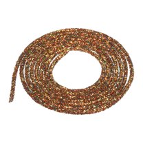 Uxcell 2.5 Yard 6mm Glitter Sequins Rope Sequins Rhinestone Tube Cord for DIY Clothing Jewelry Brown Colorful