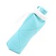 thumbnail image 4 of Botella de agua plegable de silicona de grado alimenticio de 600 ml, botella de agua segura para niños con boca ancha para acampar, viajar, deportes, azul claro, 4 of 10