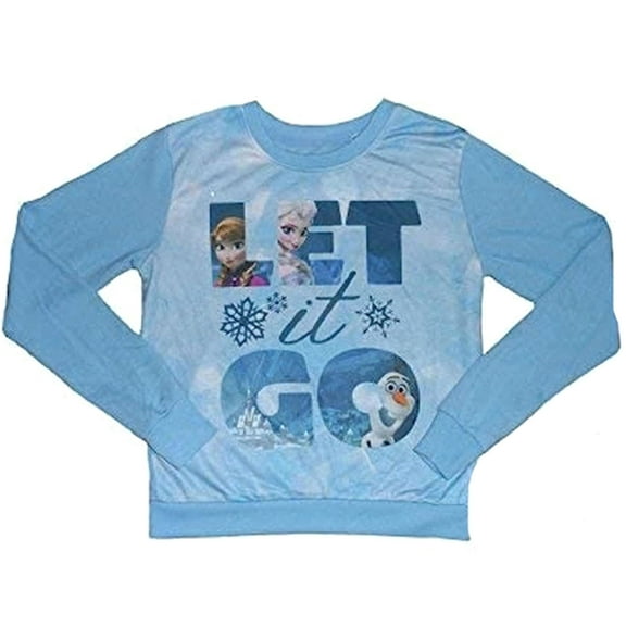 Frozen Junior Women's Let It Go Blue Crew Neck Sweatshirt (XS)