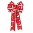 thumbnail image 2 of Vaidha Christmas Large Bow Double Layer Linen Bow Christmas Tree Decoration Bow, 2 of 2