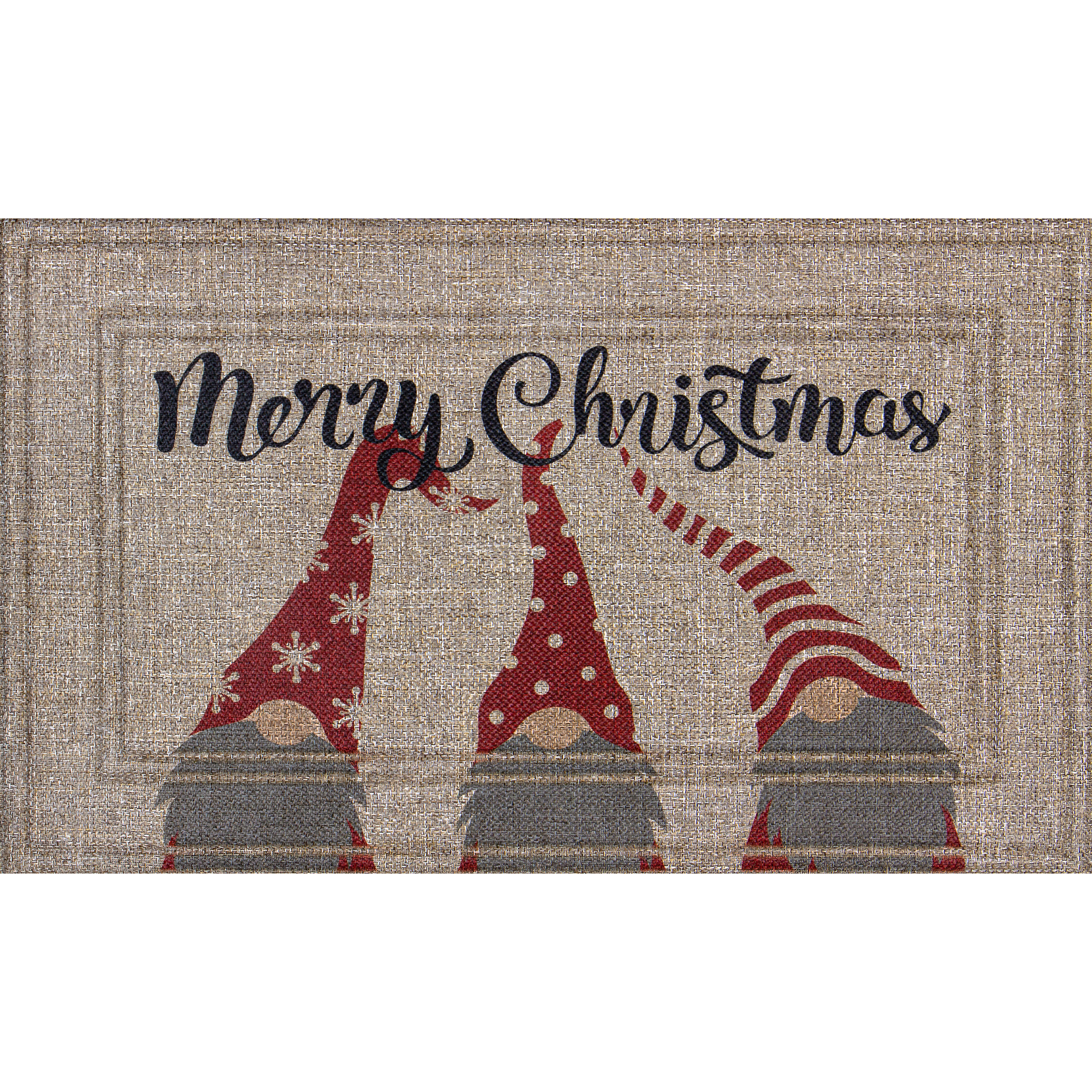 Mainstays Merry Christmas Gnomes Doormat 18x30 Inch photo 1