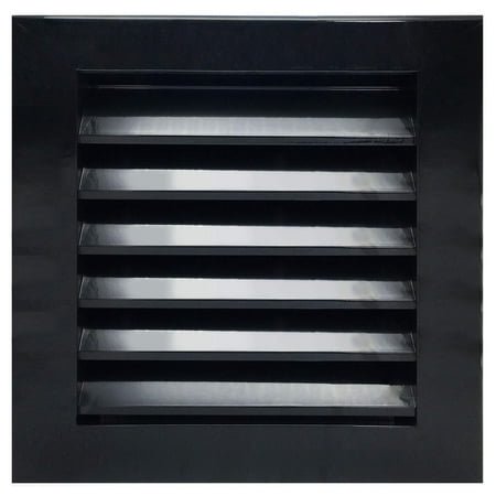 16"" w X 16"" h Aluminum Exterior Vent for Walls & Crawlspace - Rain & Waterproof Air Vent with Screen Mesh - HVAC Grille - Black [Outer Dimensions 17.5