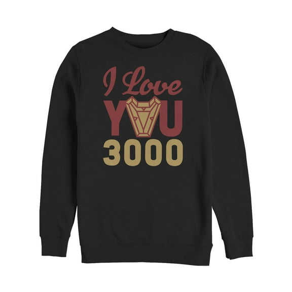 Men's Marvel Iron Man Arc Heart 3000  Sweatshirt Black Small