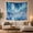 Frozen Moon Lake, variant on Aurora Lights Over a Frozen Lake Under a Full Moon, Serene Fantasy Style for Nature Lovers, Winter Wall Art, Christmas Gift, Tapestry Wall Hanging for Bedroom and Living Room