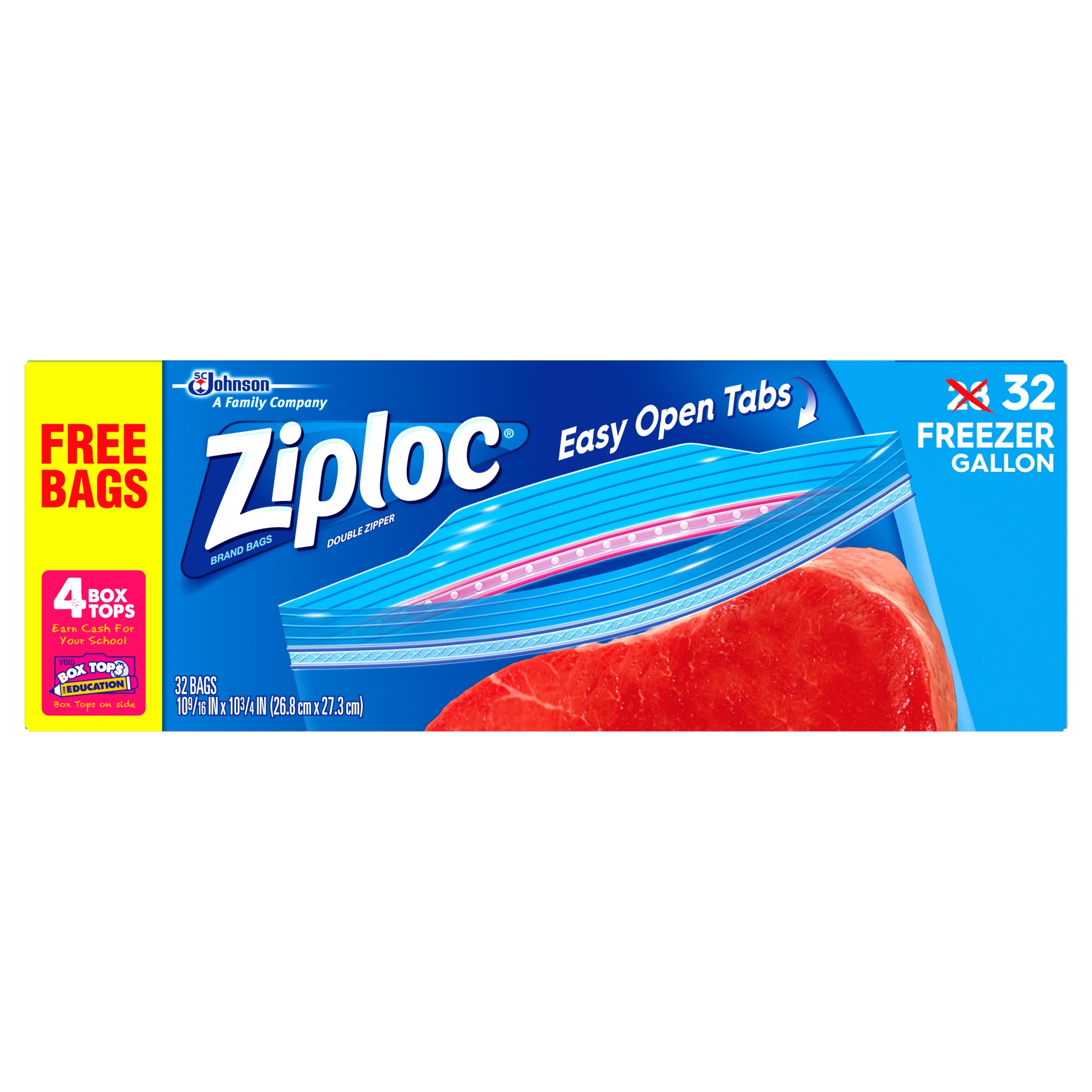Ziploc Freezer Bags Gallon 32 count