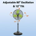thumbnail image 5 of 20 inch Oscillating Pedestal Fan Pro, 3 Speed 5000 cfm High Velocity Metal Standing Fan with Caster, Heavy Duty Industrial Fans UL Safety Listed, 5 of 8