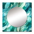 thumbnail image 2 of Designart "Emerald Seaglass Mosaic I" Abstract Square Mirror For Wall Decor - Large Green Square Printed Wall Mirror Art - Square Modern Mirror - Wall Mounted Square Large Mirror, 2 of 5