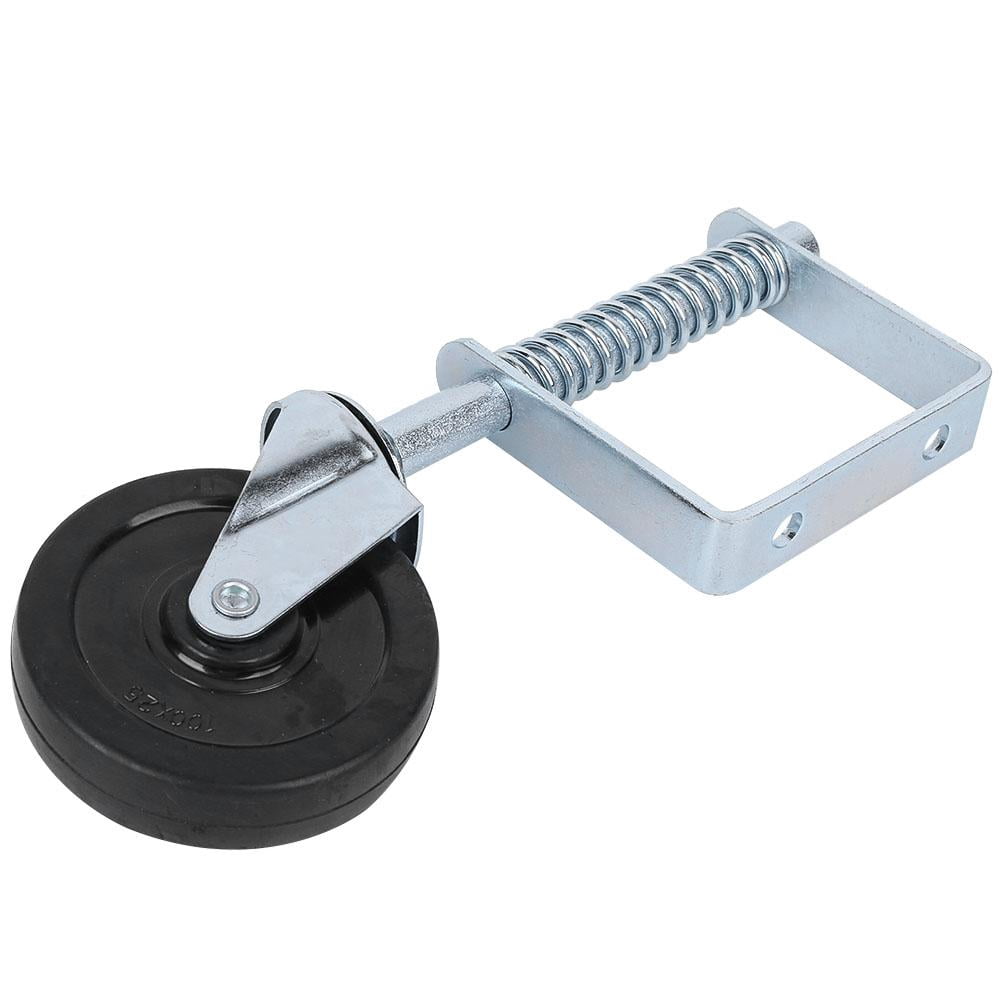 4" Rubber Gate Wheel Spring Loaded Swivel Caster Heavy Duty 220lbs Load Capacity
