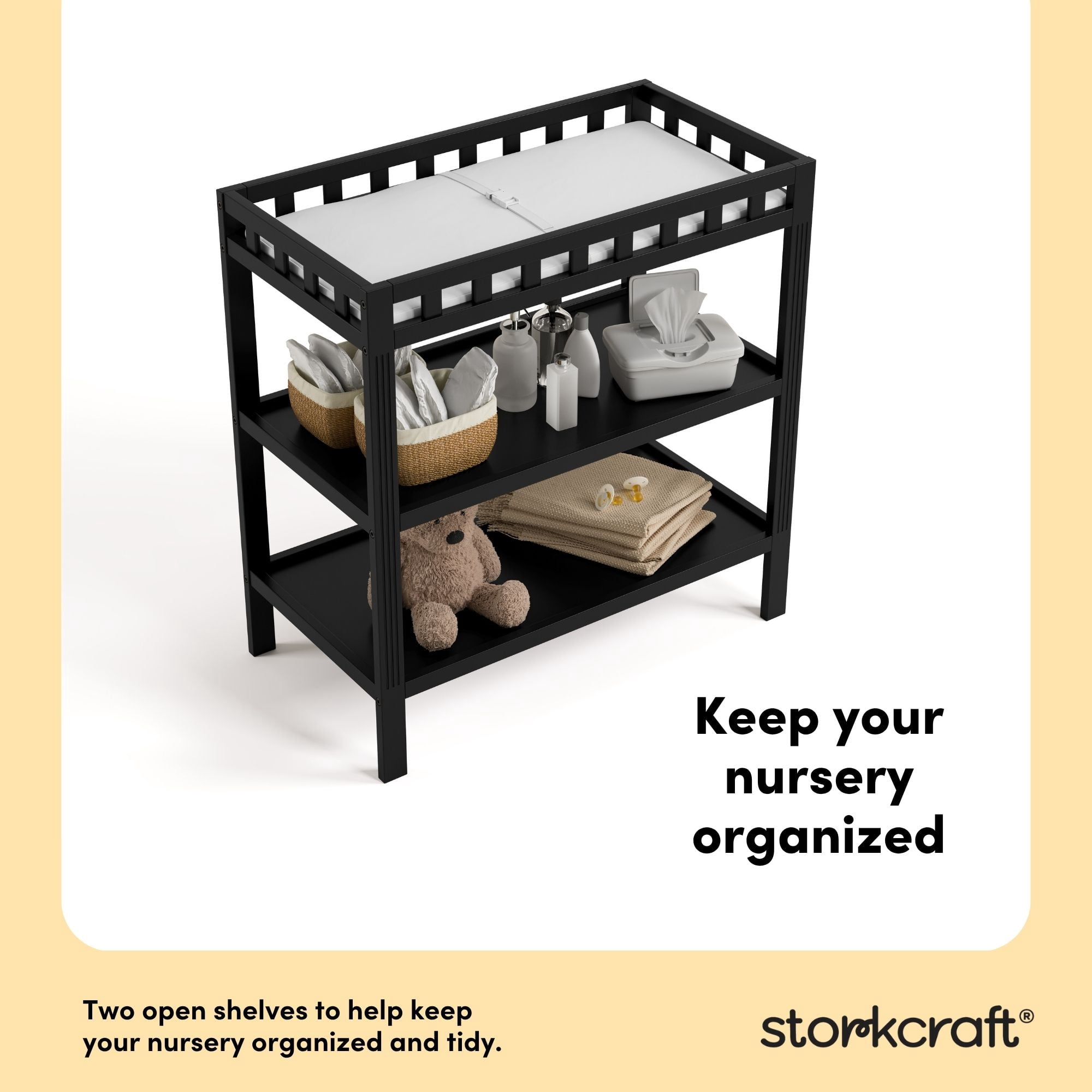 Storkcraft Morningside Infant Changing Table, Black
