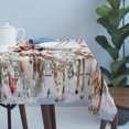 thumbnail image 4 of Christmas Snowman Table Cloth Waterproof Tablecloths, Xmas Tree Snowflake Eucalyptus Wooden Tablecloth Dining Table Cover for Kitchen Party Tabletop Outdoor, Rectangle Tablecloth 54x108 Inch, 4 of 9