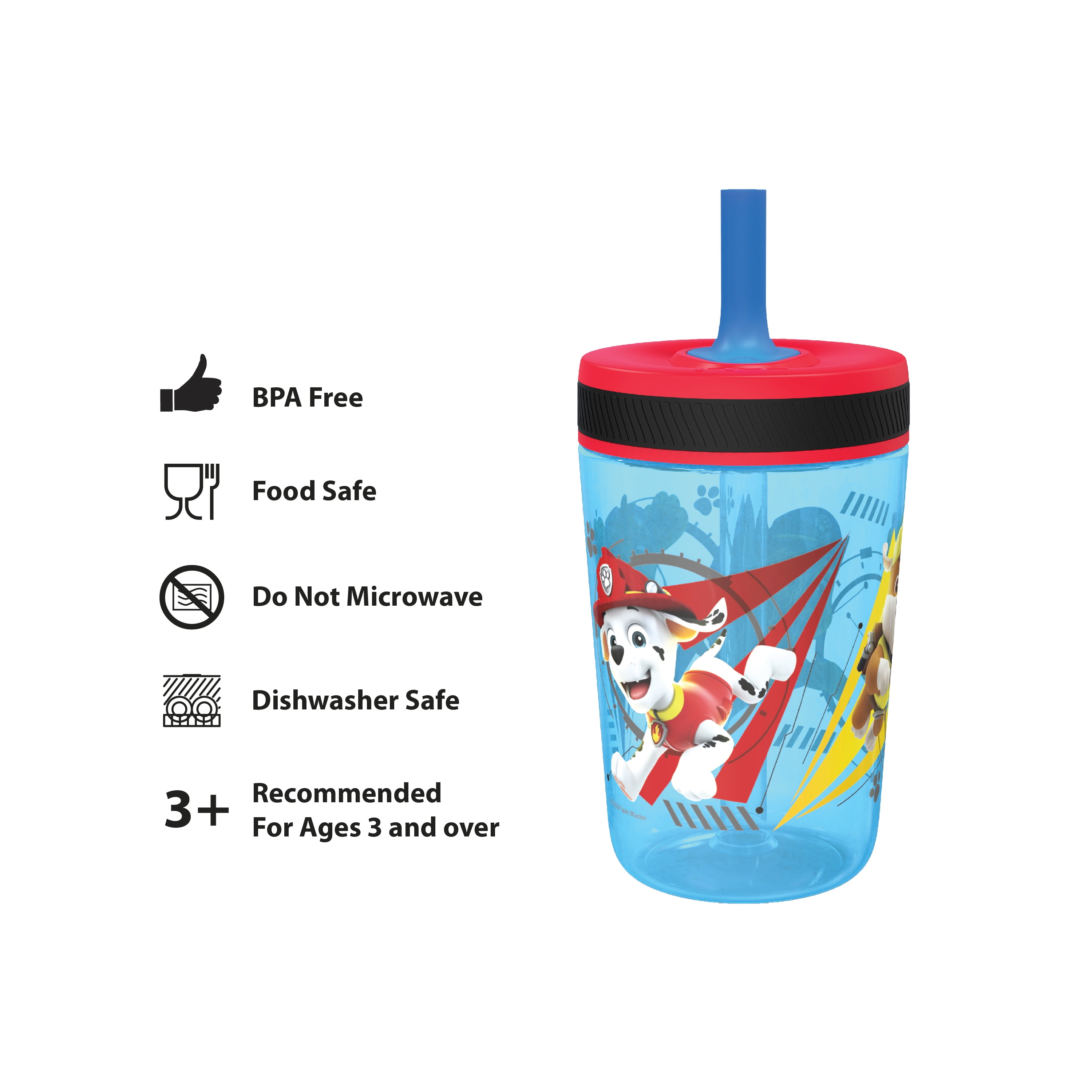 Nick Shop Paw Patrol 15oz Cup Set for Kids, Boys ~ 3pc Bundle with Marshall  Refillable Straw, 300+ S…See more Nick Shop Paw Patrol 15oz Cup Set for