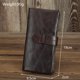 thumbnail image 3 of Marrón - Corto - Cartera de hombre de piel de vacuno con capa de cabeza antigua ultrasuave Cartera de mujer de cuero encerado con aceite vintage Patrón corto Cuero genuino Multi - Tarjetero, 3 of 5