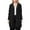 Black, variant on Ediodpoh Women's Solid Thin Transparent Mesh Cardigan for Women Three Quarter Sleeve Mid Length Shawl Coat Green XXXXL