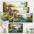 thumbnail image 4 of Traditional Bulgarian River and House 40 in x 30 in Framed Painting Canvas Art Print, by Designart, 4 of 5