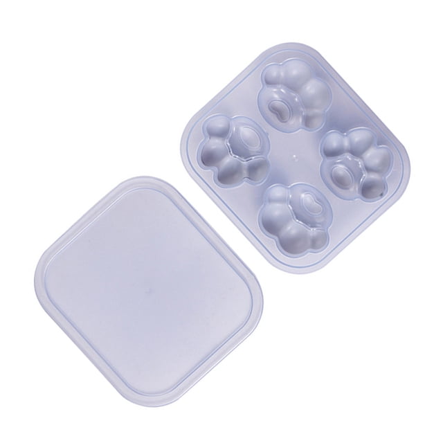 Bewildely 4 rejillas de silicona para helados, molde de garra de gato de dibujos animados, molde para paletas DIY, postre casero, congelador, molde para Cocina y Comedor violeta Bewildely HA005140-04