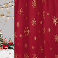 thumbnail image 6 of Christmas Kitchen Curtains, Gold Snowflake Foil Print Christmas Tier Curtains 36 Inch Length, Rod Pocket Red Christmas Curtains for Kitchen, 26" W x 36" L, 2 Panels, 6 of 6