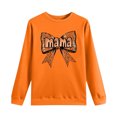 thumbnail image 4 of Xuyuer Women's Printed Long Sleeve Round Neck Casual Hoodless Sweatshirt, Comfortable Pullover Top for Mother's Day Gifts, Family Events and Relaxed Everyday Wear, 4 of 5