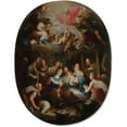 thumbnail image 2 of Juan Francisco de Aguilera 15x18 Gold Ornate Wood Frame and Double Matted Museum Art Print Titled - Adoration of the Shepherds, 2 of 4