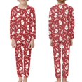 thumbnail image 2 of Renewold Family Matching Snowflake Santa Pajamas Sleepwear Long Sleeve Nightwear 2 Pcs Pj Set Christmas Holiday Full-length Loungewear for Kids 15-16 Years Old, 2 of 5