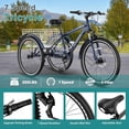 thumbnail image 2 of MOONCOOL Adult Tricycle, 7 Speed Three Wheel Bike Tricycle Cruiser Trike, 24/26/27.5 Inch Adults Trikes with Shopping Basket, Exercise Men's Women's Tricycles, 2 of 6