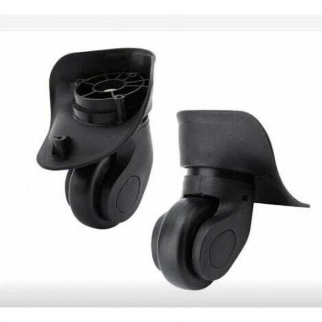 Par de ruedas para maletas, pieza de repuesto, rueda de goma multidireccional universal, silenciosa, duradera para cambiar, reparar, equipaje, rueda para maleta