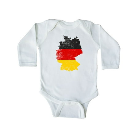 

Inktastic German Map Flag Gift Baby Boy or Baby Girl Long Sleeve Bodysuit