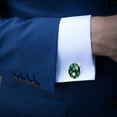 thumbnail image 4 of Saint Patrick's Day Elegant Stainless Steel Cufflinks Set for Men, for Formal Attire, Ideal for Business Meetings and Weddings, 4 of 6