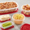 thumbnail image 4 of Rubbermaid TakeAlongs 5.0-Cup Round Food Storage Containers, Ruby Red, 3 pack, 4 of 6