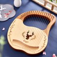 thumbnail image 4 of Lyre Harp Spruce Lye Harp Instrumento De Cuerda De Madera Para Principiantes 19 Cuerdas Inevent EL011322-00, 4 of 5