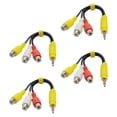 thumbnail image 3 of LOVEVER 4pcs AV Audio Splitter RCA Cable Extension Cable 3-way Splitter Audio Adapter, 3 of 7