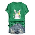 thumbnail image 2 of QUNYINEY Easter Womens Shirts Short Sleeve Pullover Casual Crew Neck Tops Loose Womens Tops, 2 of 4