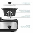 thumbnail image 2 of Elite Platinum 7.5 Quart Programmable Triple Slow Cooker Buffet Set w/ Lid Rests, 2 of 3