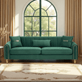 thumbnail image 2 of Newest 87.4" Green Upholstered Sofa - 3-Seater Couch with Pocket Springs for Living Room & Primary Seating Area​, 2 of 26