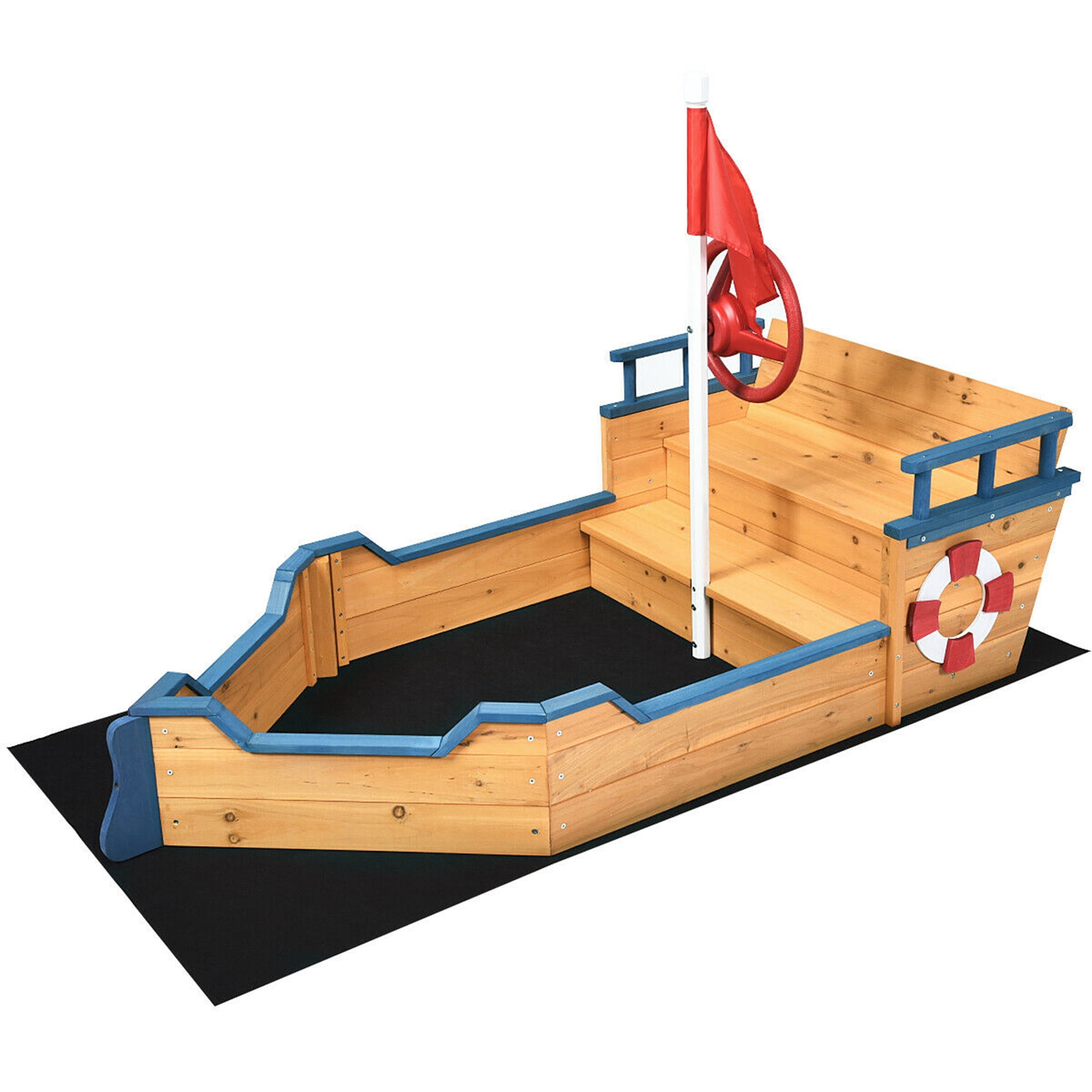 wooden play boat