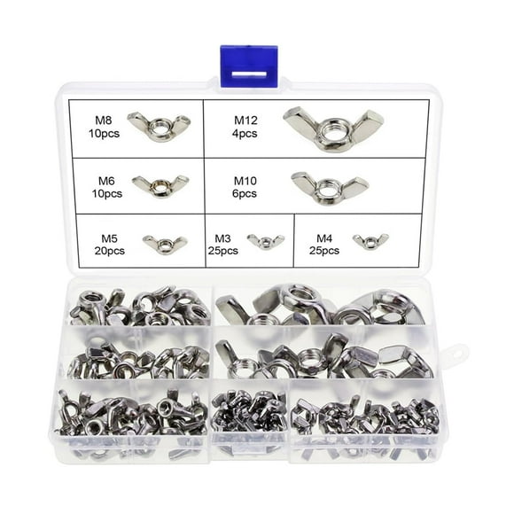 Upgraded Wing Nuts Butterfly Nuts Butterfly Wing Nuts Screws Hand Twist Tighten Ear Wingnuts Fasteners Nuts Wing Nuts