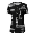 thumbnail image 4 of Patlollav Shirts For Womens Summer Short Sleeve T-Shirt Loose Fit Button Down Lapel Tees Blouses, 4 of 6