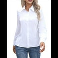 thumbnail image 1 of Camisas de Botones Súper Suaves y Antiarrugas para Mujer, de Larga, Lisas, A Rayas, para Vestir Formalmente en el Trabajo. S, 1 of 10