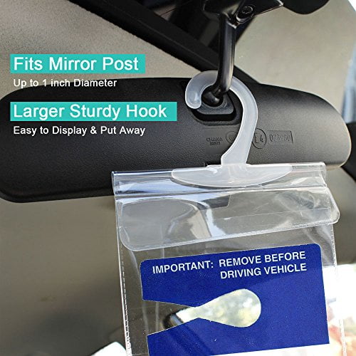 Car Tax Disc Holder Silver Easy Fit & Removal Car Parking Permit Holder 
