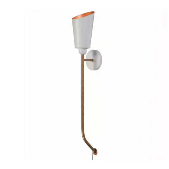 Ceybo — 1 Light White and Gold Wall Sconce Wallchiere