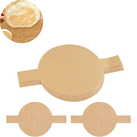 QZS Round Parchment Paper,100Pcs Durable Precut Baking Paper,9in Nonstick Cake Pan Liners for Indoor,Baking Sheet Liners with Lift Tabs