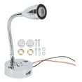 thumbnail image 2 of Boat Bedside Spotlight, RV Reading Light LED Source Chrome Adjustable Brightness DC12 To 24V  for Truck  Trailer Car Yacht, 2 of 7