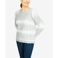 thumbnail image 6 of Alfred Dunner Womens Plus-Size  Casual Ombre Lightweight Sweater, 6 of 6