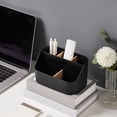 thumbnail image 4 of GZQJFMY Desk Storage Box, Divided Bamboo Desktop Organizer, Pencil Holder, Detachable Pen Holder, Remote Control Holder, Cell Phone Box, Modern Wooden Desk Side Organizer for Office Home Accessories, 4 of 4