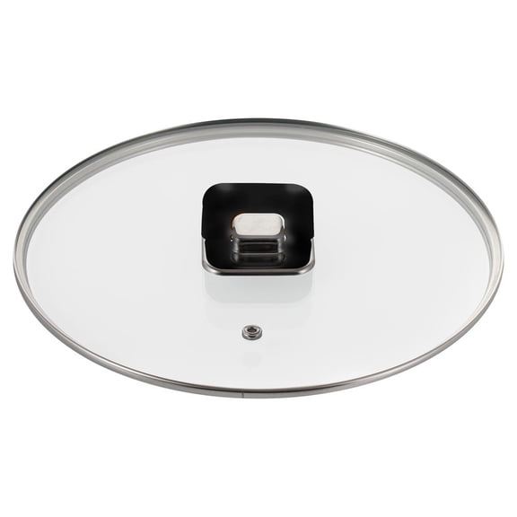 NutriChef Lid for 3.7 Quart Sautepan Pot - See-Through Tempered Glass Lids, Works with Model:  (Black)