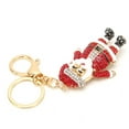 thumbnail image 3 of Rdeghly Rhinestones Christmas Santa Claus Pendant Keyring Key Chain Bags Decor Xmas Gift, 3 of 8