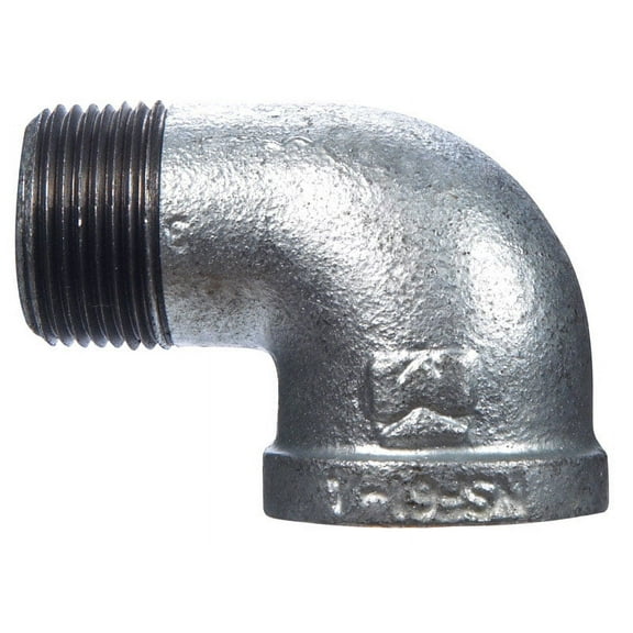 BK Products Galvanized Malleable Iron Pipe 90° Street Elbow - Elbow Fitting - 3/8"