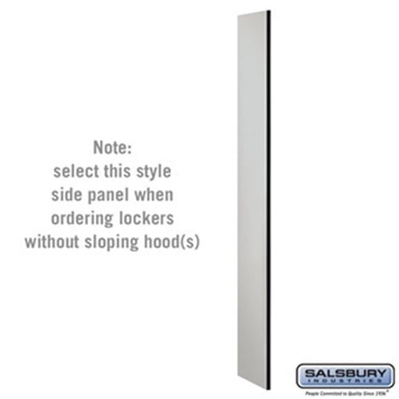SalsburyIndustries 15 in. Deep Designer Wood Locker Side Panel For 6 Feet High- Without Sloping Hood- Gray
