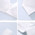 thumbnail image 4 of Ohufall Womens Front Button Closure Bras Solid Color Gathered Underwear No Underwire Thin Summer Everyday Comfortable Bras,36B/C-46B/C, 4 of 5